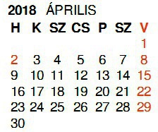 2018 - április