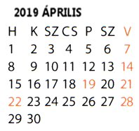 2019 - április