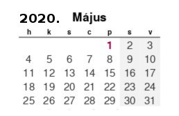 2020 - május