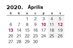 2020 - április